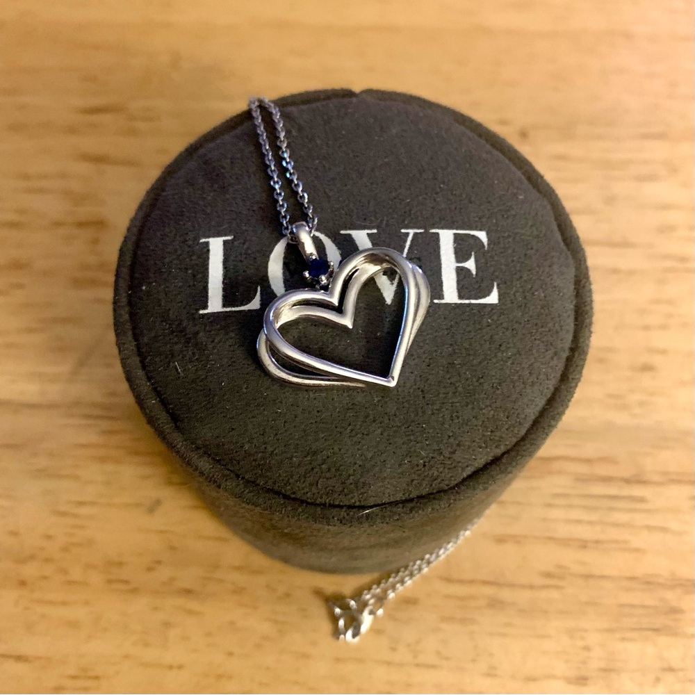 Vera Wang Silver Kindred Heart Necklace